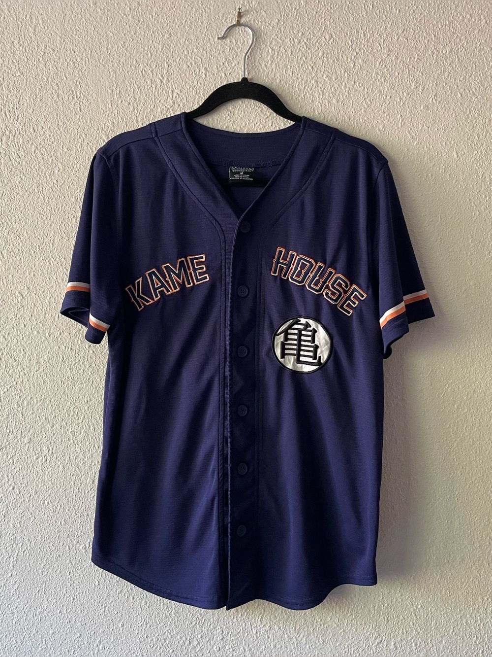 Dragon Ball Z Kame House Jersey Mens M Anime Baseball Style DBZ Shirt